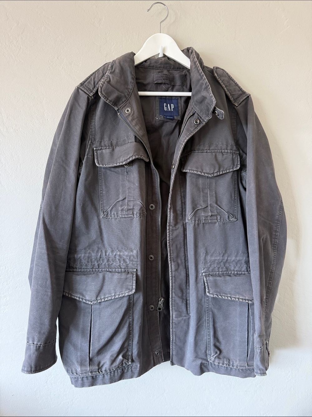 GAP Men's Gray Military Field Jacket